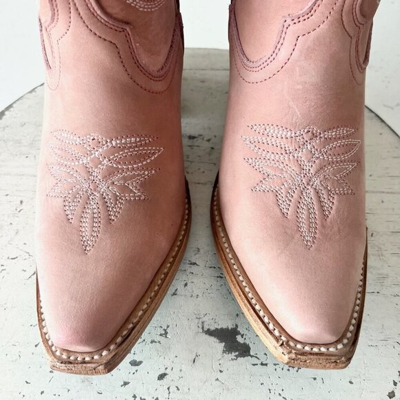 Lane SMOKESHOW Womens Cowboy Boots 5 Pink Leather Western Cowgirl Mid Calf Tall - Picture 8 of 14